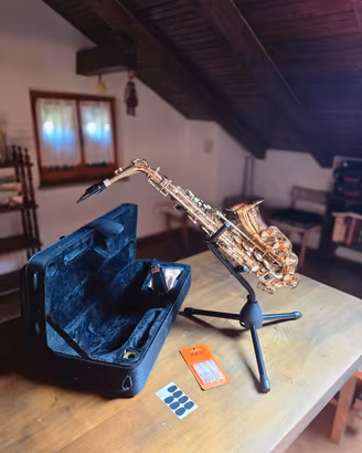 Sassofono Contralto + Yamaha 5C + ance Rico