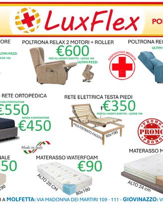 Materasso MemoryFoam Rete elettrica Poltrona Relax