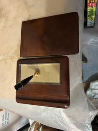 Set da acrivania in pelle vintage