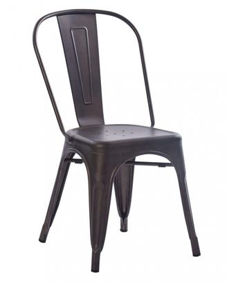 Sedia Metallo Nera Industriale Cucina Ristorante