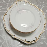 Servizio Vassoio + 6 piattini in porcellana Weimar