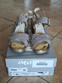 Melluso Sandali donna platino 38