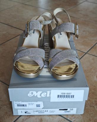 Melluso Sandali donna platino 38