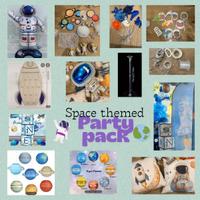 Lotto decorazioni compleanno a tema spazio