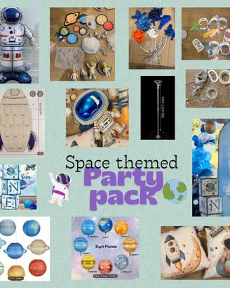 Lotto decorazioni compleanno a tema spazio