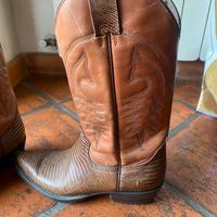 Stivale vera pelle con veri intarsi fatto a mano