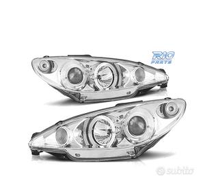 FARI PEUGEOT 206 CONNETTORE H4 98-08 OCCHI ANGEL C