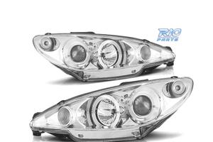 FARI PEUGEOT 206 CONNETTORE H4 98-08 OCCHI ANGEL C