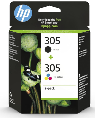 HP 305 Nero e Tricromia, Confezione da 2 Cartucce