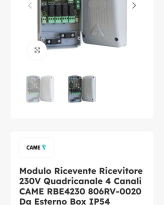 came scheda ricevente 4 ch