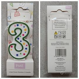 Candelina n.3 compleanno bambini