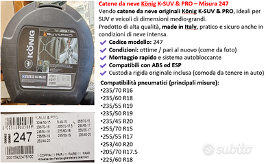 Catene da neve König K-SUV & PRO – Misura 247