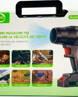 Soffiatore turbo getto batteria + valigia potente