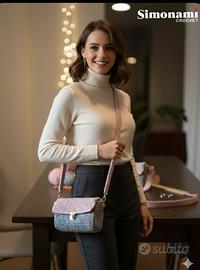 Borsa fatta a mano all'uncinetto in cordino 