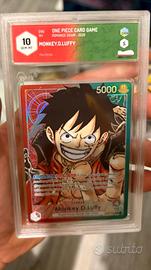 carta one piece Luffy pre errata 