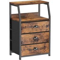 Comò a 3 cassetti, comodino, tavolino laterale