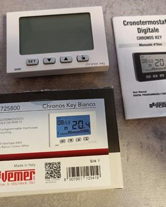 CRONOTERMOSTATO VEMER KEY BIANCO nuovo