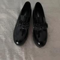 tulipano mocassino nero donna lucido 38