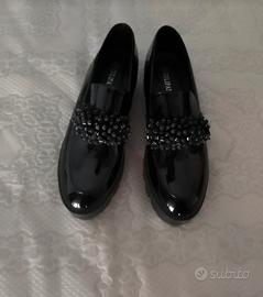 tulipano mocassino nero donna lucido 38