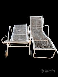 n 2 lettini da sanatorio da esterno o piscina