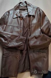 GIACCONE JECKERSON PELLE MARRONE COME NUOVO L-XL