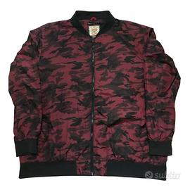 Giacca Bomber D555 Camo Rossa e Nera
