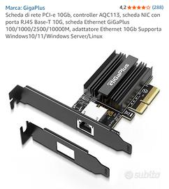 Scheda Rete PCI-e 10Gb GigaPlus AQC113