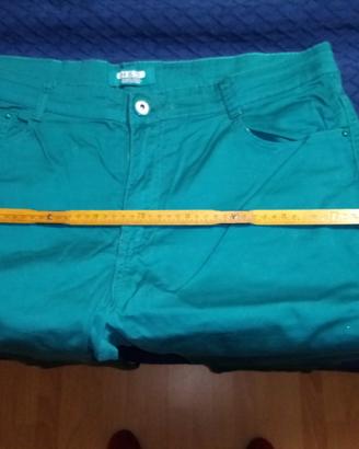 jeans verde smeraldo