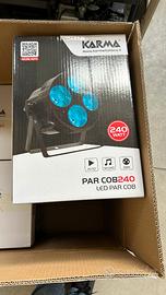 Fari karma led cob 240 nuovi  + aste + leggii