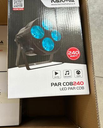 Fari karma led cob 240 nuovi  + aste + leggii