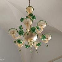 Lampadario vintage originale Murano con oro