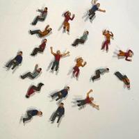 Subbuteo lotto 19 spettatori colorati, senza confe