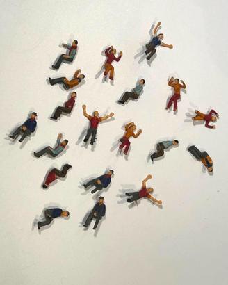 Subbuteo lotto 19 spettatori colorati, senza confe