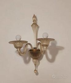 Coppia di Applique in Vetro di Murano Artigianali