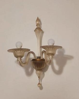 Coppia di Applique in Vetro di Murano Artigianali
