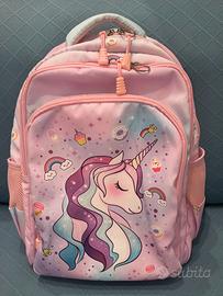Zaino unicorno rosa per scuola primaria elementare