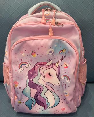 Zaino unicorno rosa per scuola primaria elementare