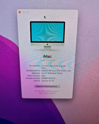 Imac 27 24gb/512gb