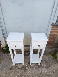 Comodini cassettiere bianche 