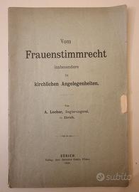 A. Locher Vom Frauenstimmrecht diritto di voto fem