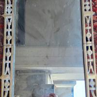 specchio vintage con cornice in ottone 