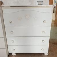 Culla + Fasciatoio con cassettiera e vaschetta 