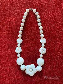 Collana in Agata Bianca