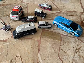 macchinine-motoscafo- elicottero forze dell’ordine