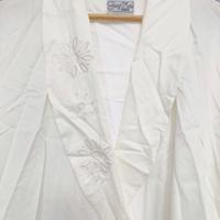 vestaglia panna tessuto di alta qualità con ricamo