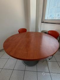 Tavolo rotondo con 3 sedie, ideale ufficio