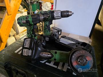 Trapano, avvitatore, mola angolare, Hitachi  litio