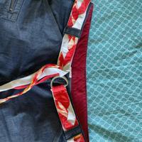 Cintura regolabile in  cotone e tela