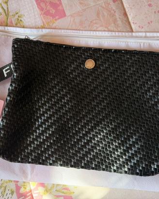 POCHETTE ALAIN INTRECCIATO NERO