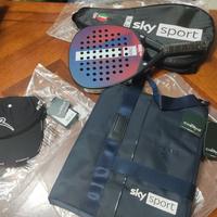 SkySport racchetta padel+travelbag chervo+cappello
